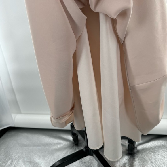 Gal Meets Glam Cream Marilyn Satin Fit & Flare Dress Pockets Size 16 - Picture 6 of 11